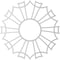 Ekena Millwork Augustus Architectural Grade PVC Pierced Ceiling Medallion, Nickel, 30"OD x 10 1/2"ID x 1"P CMPP30AUSNI - alternate 3